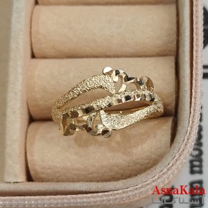 انگشتر زنانه تراش طلاروس رنگ ثابت مشابه طلا  ANG191363W