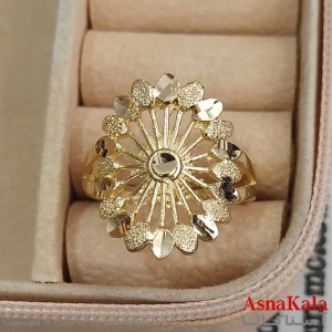 انگشتر زنانه تراش طلاروس رنگ ثابت مشابه طلا  ANG191364W