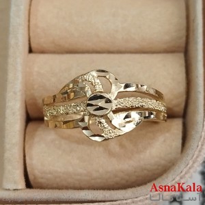انگشتر زنانه تراش طلاروس رنگ ثابت مشابه طلا  ANG191366W