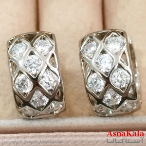 گوشواره حلقه ای زنانه ژوپینگ نقره ای کد GSH1521697W