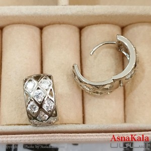 گوشواره زنانه ژوپینگ نقره ای