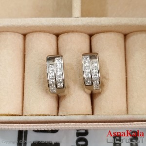 گوشواره حلقه ای زنانه ژوپینگ نقره ای کد GSH1521707W