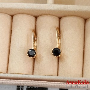 گوشواره حلقه ای زنانه ژوپینگ طلایی نگیندار کد GSH1521708W