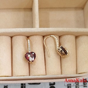 گوشواره حلقه ای زنانه ژوپینگ طلایی نگیندار