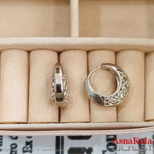 گوشواره حلقه ای زنانه ژوپینگ نقره ای کد GSH1521722W