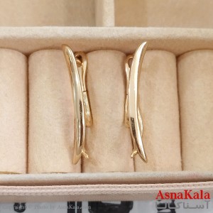 گوشواره حلقه ای زنانه ژوپینگ طلایی کد GSH1521724W