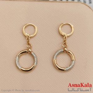 گوشواره حلقه ای زنانه ژوپینگ طلایی کد GSH1521731W