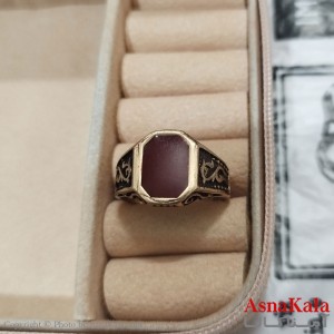 انگشتر طلاروس مردانه نگیندار کد ANG191370W