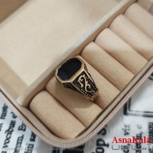 انگشتر طلاروس مردانه نگیندار