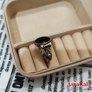 انگشتر طلاروس مردانه نگیندار