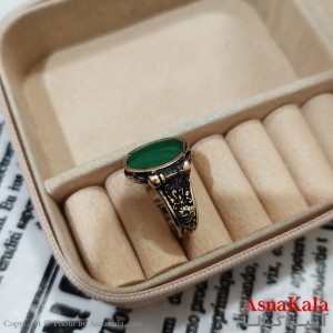 انگشتر طلاروس مردانه نگیندار