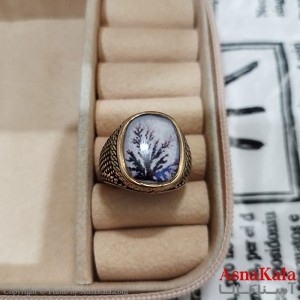 انگشتر طلاروس مردانه شجره نگیندار کد ANG191377W