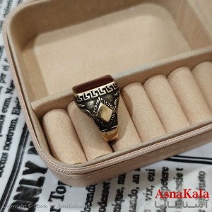 انگشتر طلاروس مردانه نگیندار