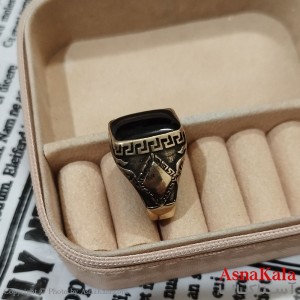 انگشتر طلاروس مردانه نگیندار