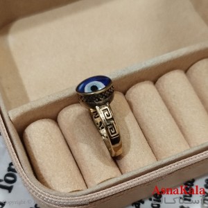 انگشتر طلاروس مردانه نگیندار چشم نظر