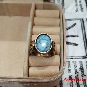 انگشتر طلاروس مردانه نگیندار