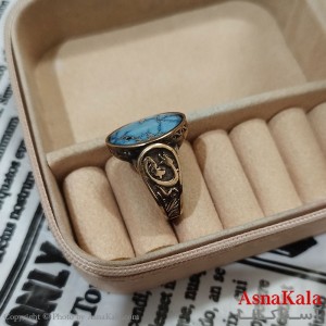 انگشتر طلاروس مردانه نگیندار