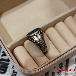 انگشتر طلاروس مردانه نگیندار