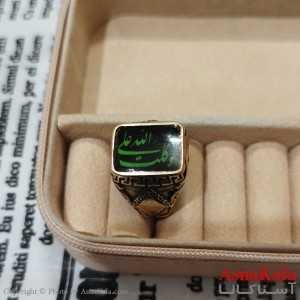 انگشتر طلاروس مردانه نگیندار