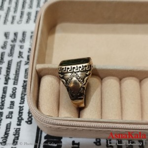 انگشتر طلاروس مردانه نگیندار