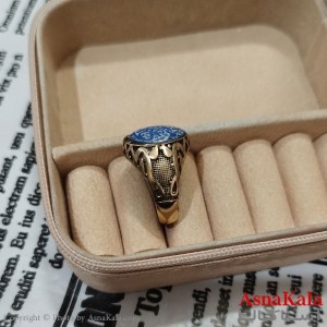 انگشتر طلاروس مردانه نگیندار