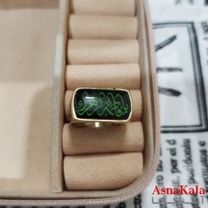 انگشتر طلاروس مردانه نگیندار