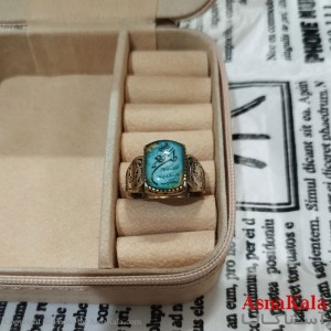 انگشتر طلاروس مردانه نگیندار