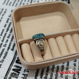 انگشتر طلاروس مردانه نگیندار