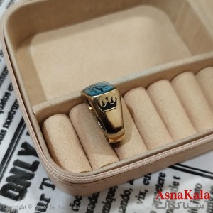 انگشتر طلاروس مردانه نگیندار