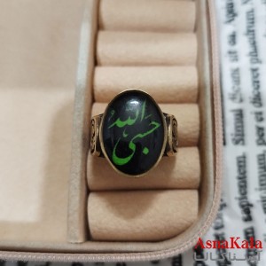 انگشتر طلاروس مردانه نگیندار حسبی الله کد ANG191398W