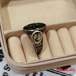 انگشتر طلاروس مردانه نگیندار حسبی الله