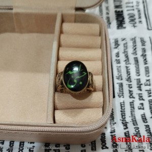 انگشتر طلاروس مردانه نگیندار حسبی الله