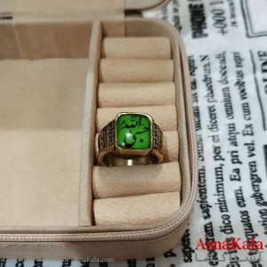 انگشتر طلاروس مردانه نگیندار حسبی الله