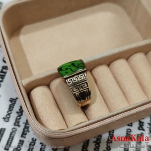 انگشتر طلاروس مردانه نگیندار حسبی الله