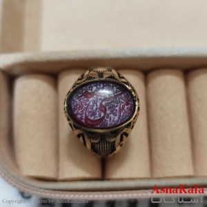 انگشتر طلاروس مردانه نگیندار حسبی الله کد ANG191400W