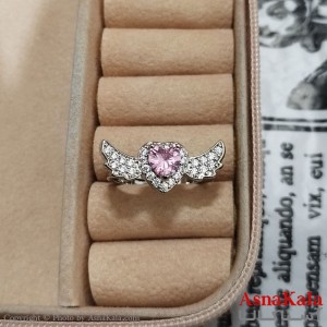 انگشتر زنانه نگیندار فری سایز رنگ نقره ای کد  ANG191406W