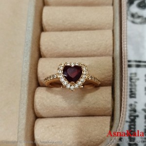 انگشتر زنانه نگیندار فری سایز رنگ طلایی کد  ANG191416W