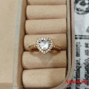 انگشتر زنانه نگیندار فری سایز رنگ طلایی کد  ANG191418W