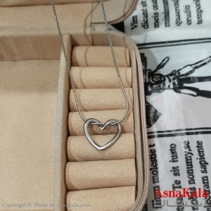 گردنبند زنانه استیل مدل  قلب طلایی کد GNB162566W