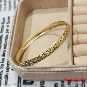 النگوی زنانه برنج با آبکاری سایز 6میل کد DSB181753W