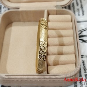 النگوی زنانه برنجی با آبکاری طلا سایز 6میل کد DSB181754W