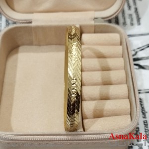 النگوی زنانه برنجی با آبکاری طلا سایز 6میل کد DSB181755W