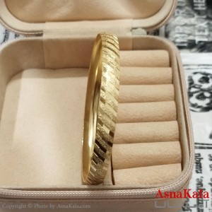 النگوی زنانه برنجی با آبکاری طلا سایز 6میل کد DSB181758W