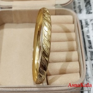 النگوی زنانه برنجی با آبکاری طلا سایز 6میل کد DSB181759W