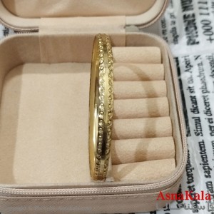 النگوی زنانه برنجی با آبکاری طلا سایز 6میل کد DSB181762W