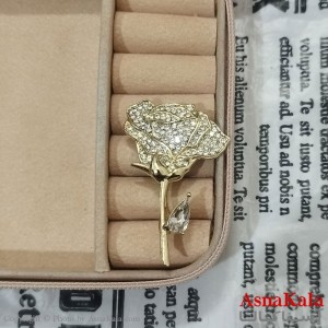 سنجاق سینه زنانه مدل گل کد HAIR131234W