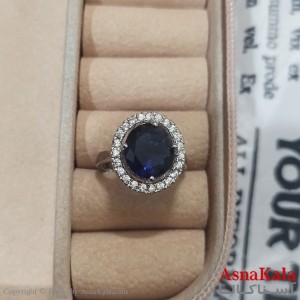 انگشتر زنانه نگیندار فری سایز رنگ نقره ای کد  ANG191419W