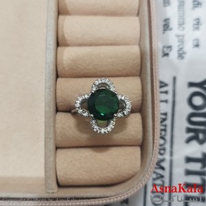 انگشتر زنانه نگیندار فری سایز رنگ نقره ای کد ANG191425W