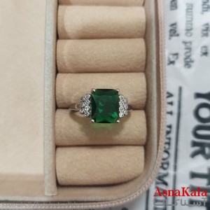 انگشتر زنانه نگیندار فری سایز رنگ نقره ای کد ANG191435W