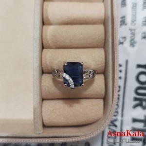 انگشتر زنانه نگیندار فری سایز رنگ نقره ای کد ANG191436W